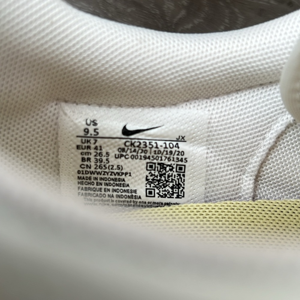 Nike Daybreak Women's Low Pale Ivory Light Citron Causal Sneakers | EUC Size 9.5 - Picture 11 of 11